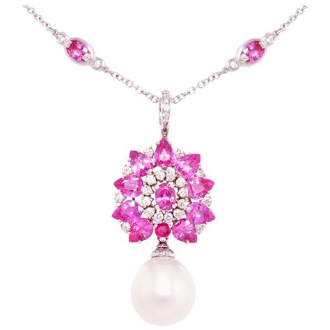 Louis Vuitton Limited Edition Pink Sapphire Necklace 